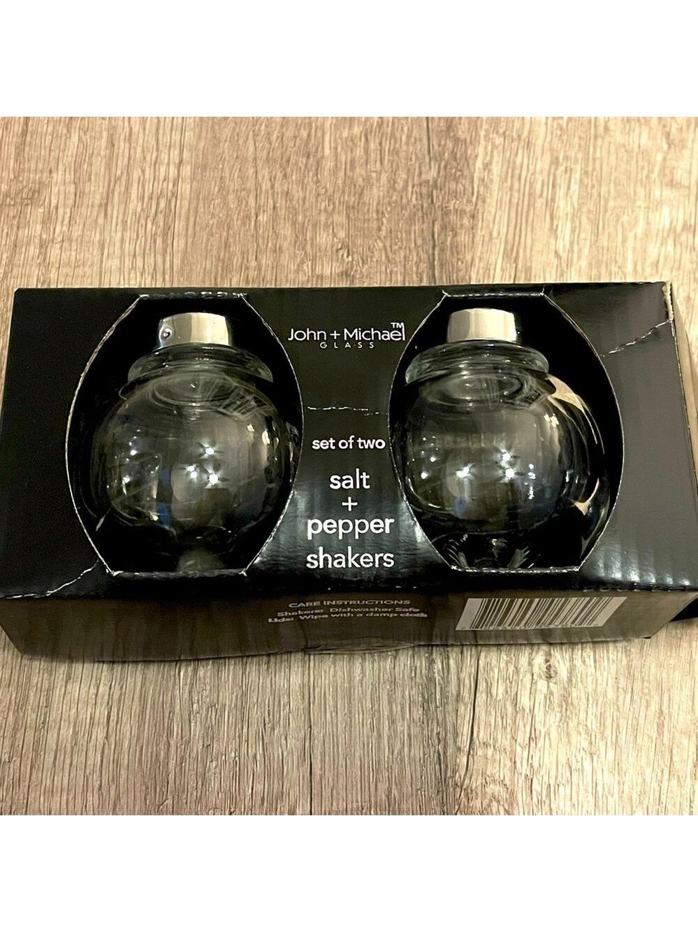 John + Michael Glass Salt & Pepper Shakers